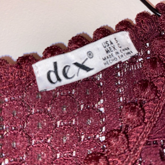 DEX Lace Burgundy Dress - Picture 2 of 2